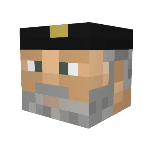 tozumane Minecraft avatar head, 3D render