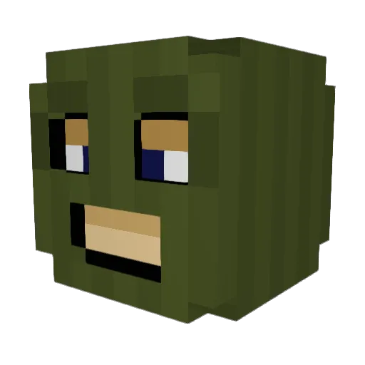 tp24 Minecraft avatar head, 3D render