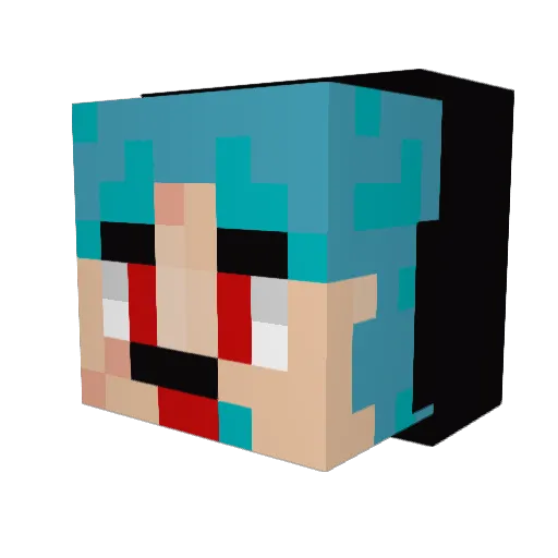 tp_kn Minecraft avatar head, 3D render