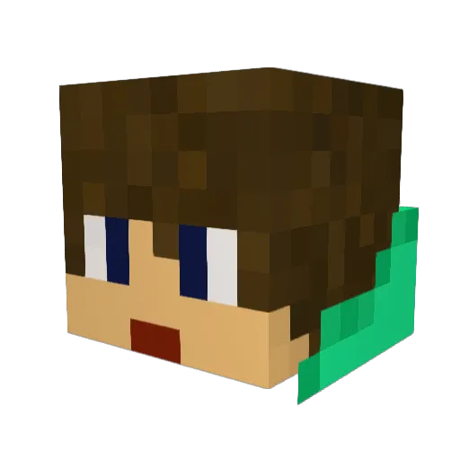 tpcXNL Minecraft avatar head, 3D render