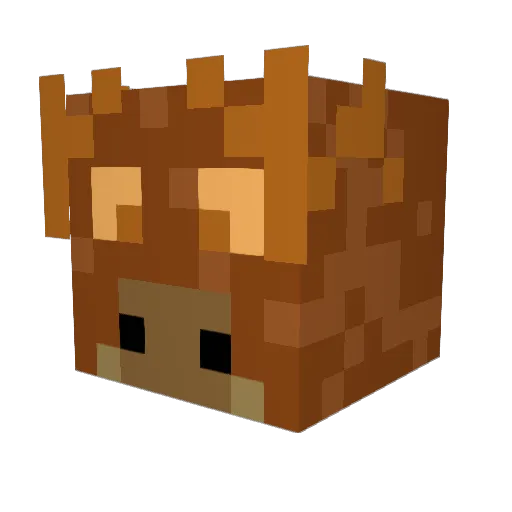 tpelk Minecraft avatar head, 3D render