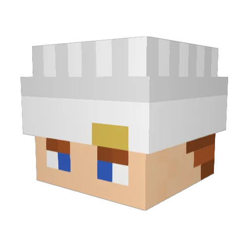 tpgid Minecraft avatar head, 3D render