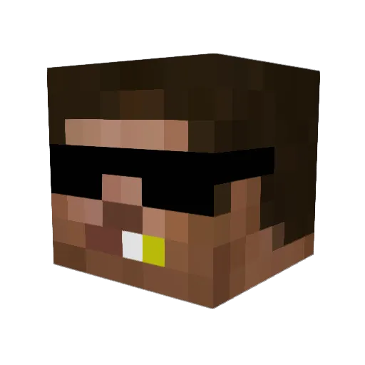 tpistas Minecraft avatar head, 3D render