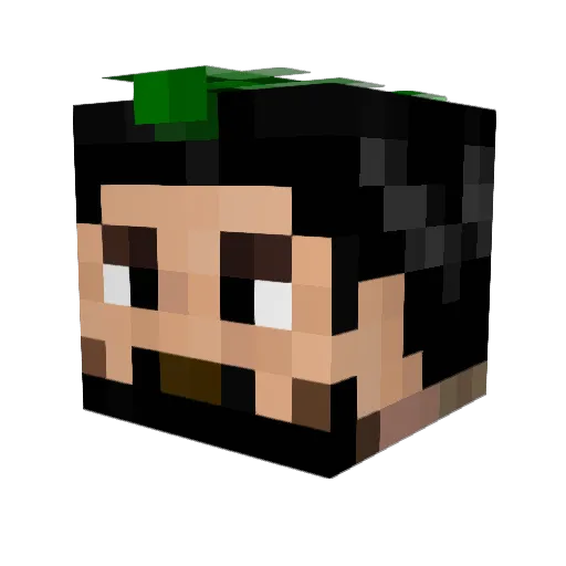 tplanet Minecraft avatar head, 3D render