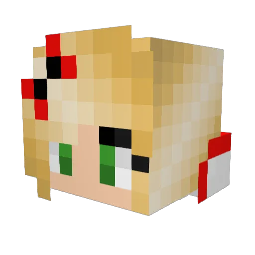 tppder Minecraft avatar head, 3D render
