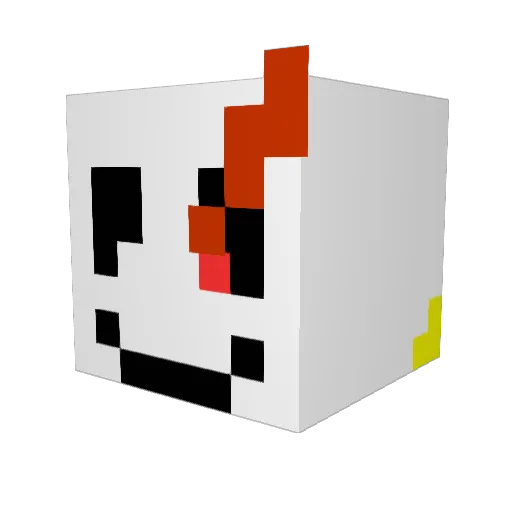 tpqks Minecraft avatar head, 3D render
