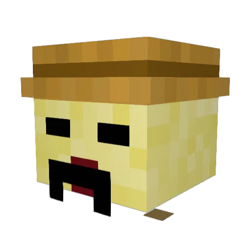 tqev Minecraft avatar head, 3D render