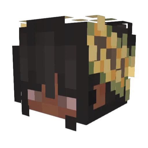 tqevi Minecraft avatar head, 3D render