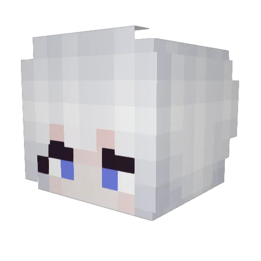 tqker Minecraft avatar head, 3D render