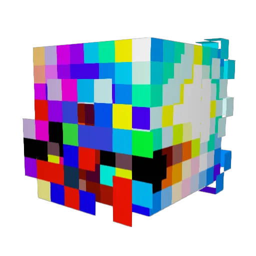 tqtt4n Minecraft avatar head, 3D render