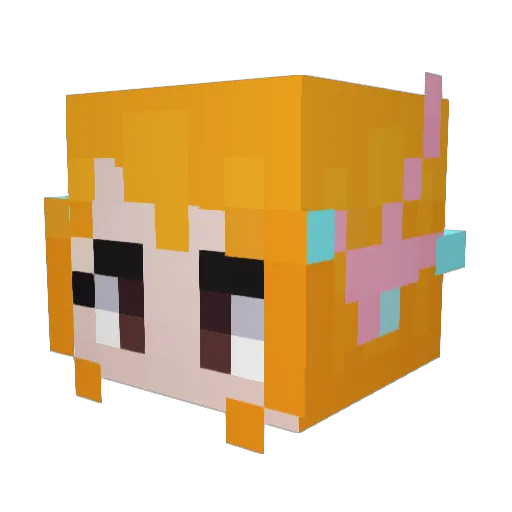 tr0fel Minecraft avatar head, 3D render