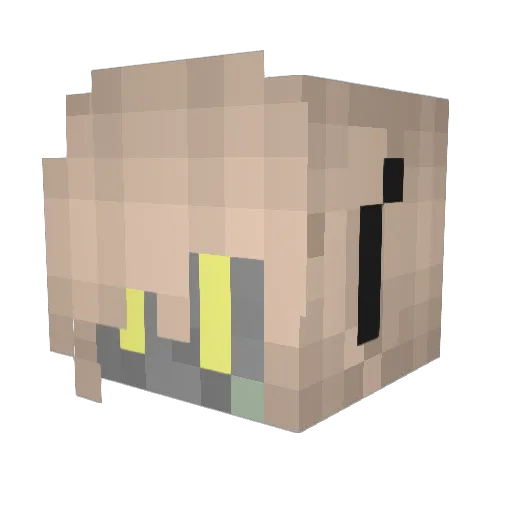 tr1torch Minecraft avatar head, 3D render
