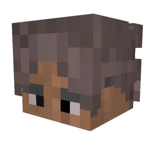 traavvv Minecraft avatar head, 3D render