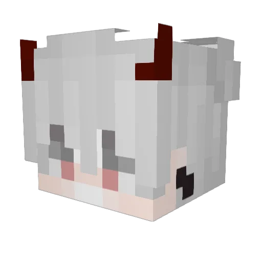 trac_ Minecraft avatar head, 3D render