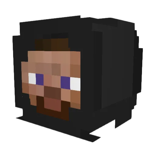 trad1x Minecraft avatar head, 3D render