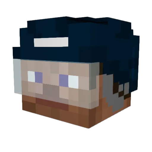 trad55 Minecraft avatar head, 3D render