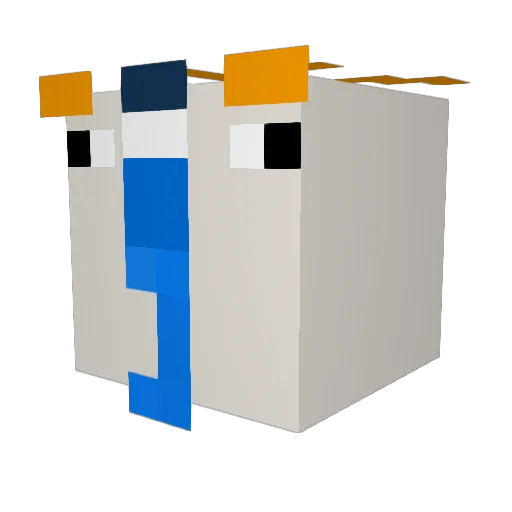 trad_john Minecraft avatar head, 3D render