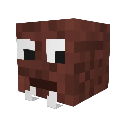 trad_salmon_man Minecraft avatar head, 3D render