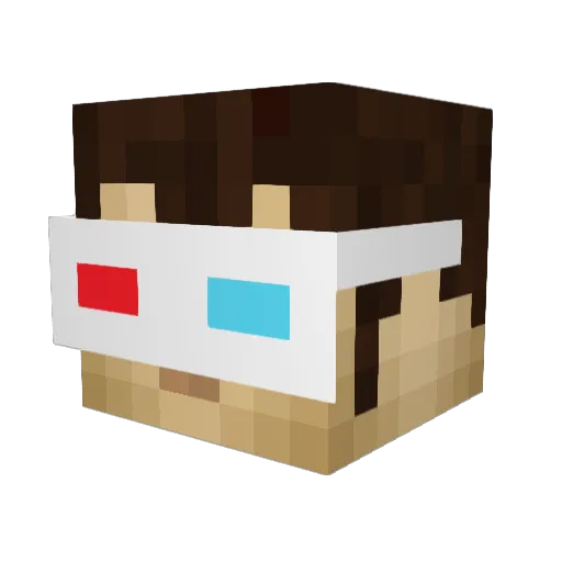 tradiuz Minecraft avatar head, 3D render