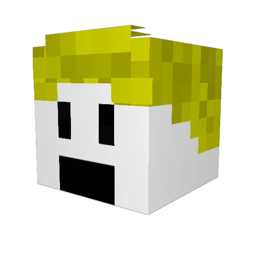 traemeX Minecraft avatar head, 3D render