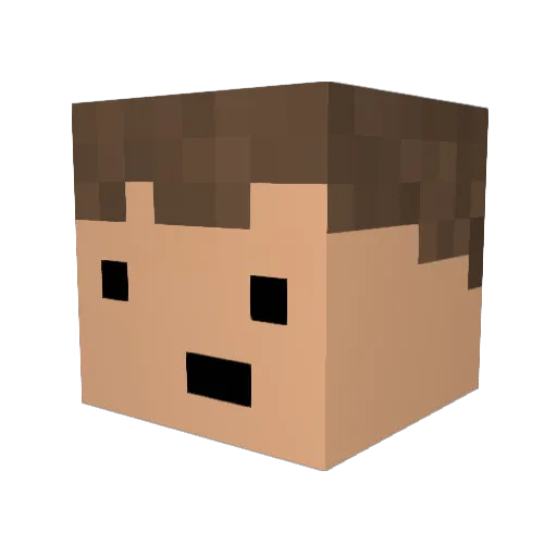 traficoporamor Minecraft avatar head, 3D render