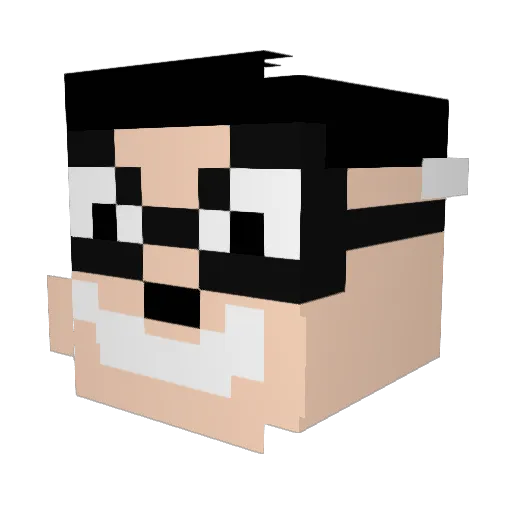 traficos Minecraft avatar head, 3D render