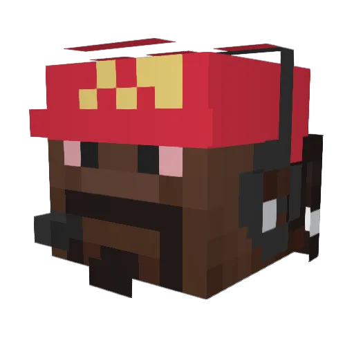 tragicGHG Minecraft avatar head, 3D render