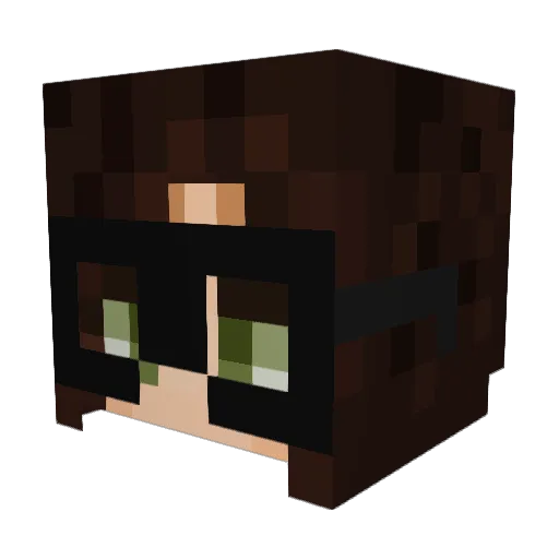 trailermom Minecraft avatar head, 3D render