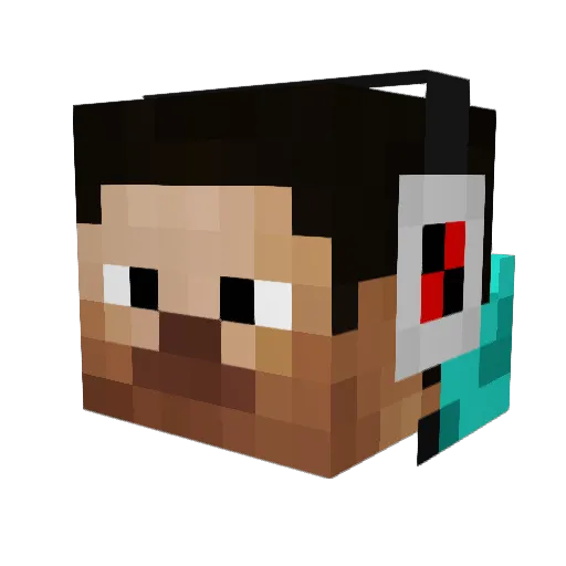 trainfy Minecraft avatar head, 3D render