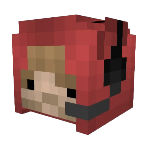 trains14 Minecraft avatar head, 3D render
