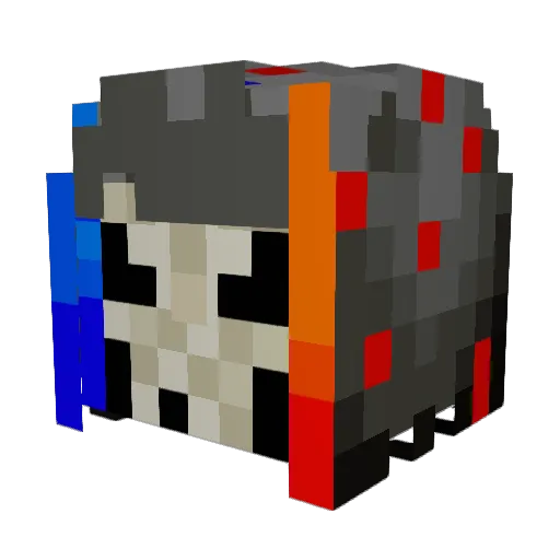 trainskull Minecraft avatar head, 3D render