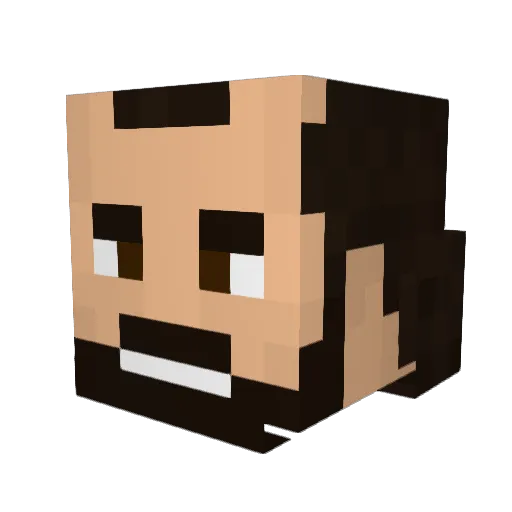 trainsrockpie Minecraft avatar head, 3D render