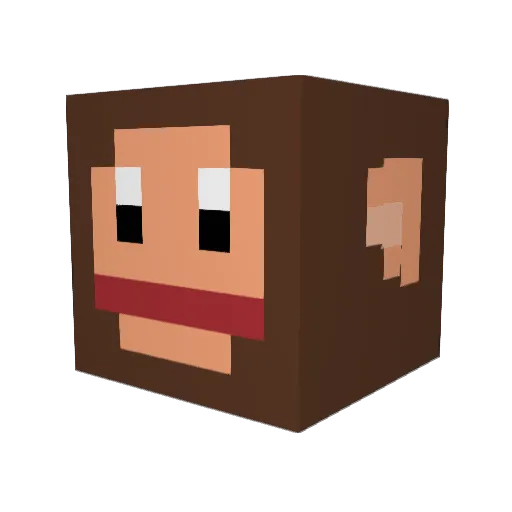 tramiinator Minecraft avatar head, 3D render