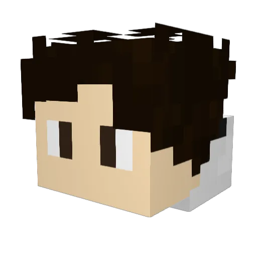 trammells Minecraft avatar head, 3D render