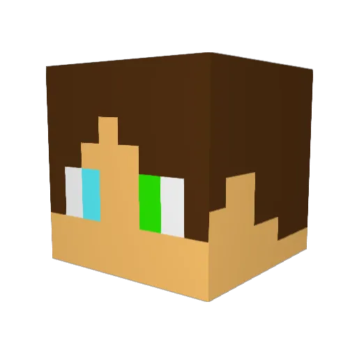 tramw Minecraft avatar head, 3D render