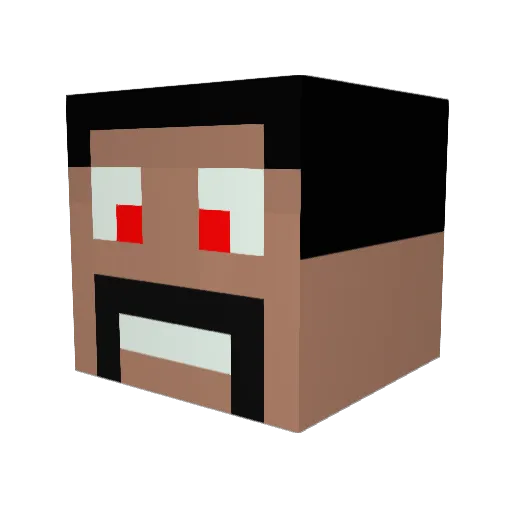 tranchelame Minecraft avatar head, 3D render