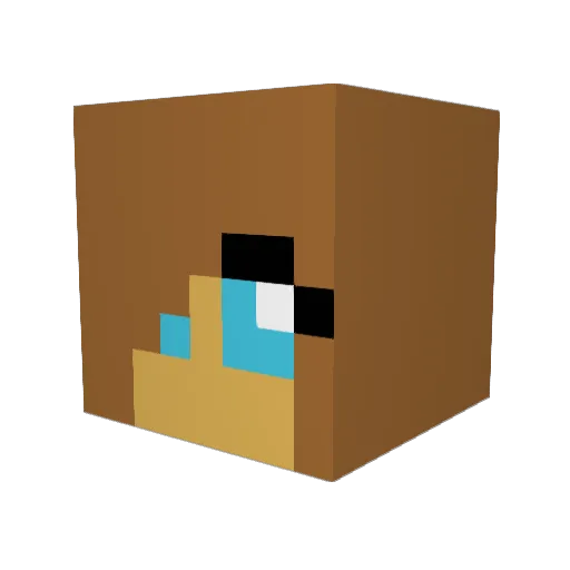 trangxoxo Minecraft avatar head, 3D render