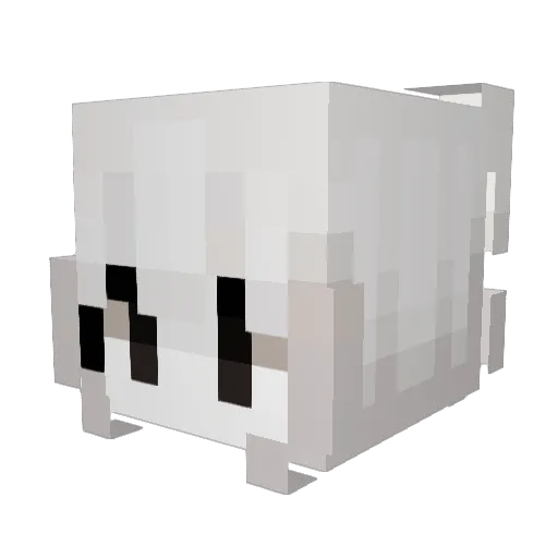 transdcll Minecraft avatar head, 3D render