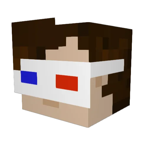 transfer3 Minecraft avatar head, 3D render