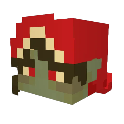 transmudkip Minecraft avatar head, 3D render