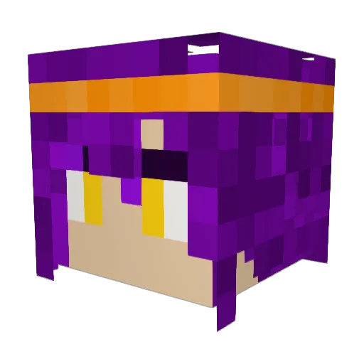 transvinter Minecraft avatar head, 3D render