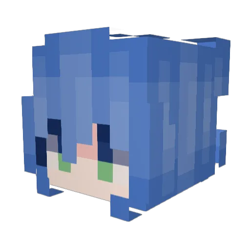 trapcon Minecraft avatar head, 3D render