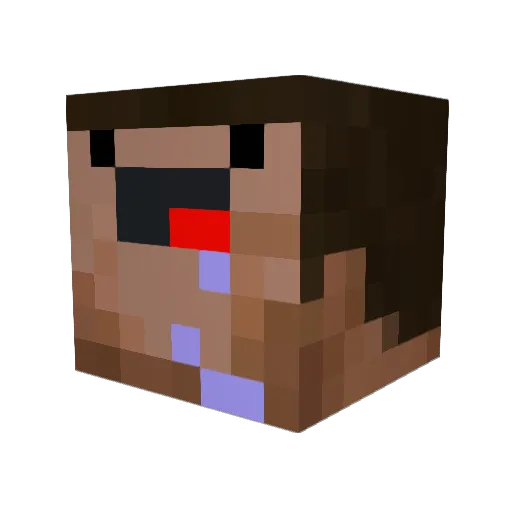 trapezoidd Minecraft avatar head, 3D render