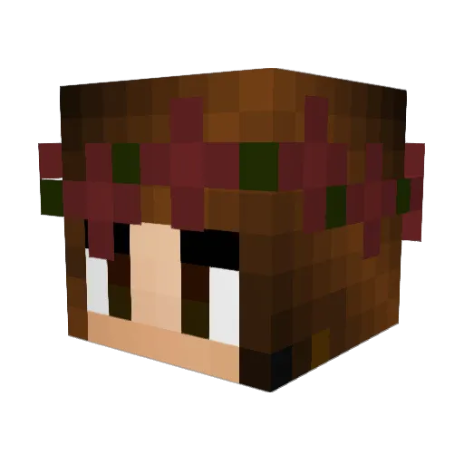 traporah Minecraft avatar head, 3D render