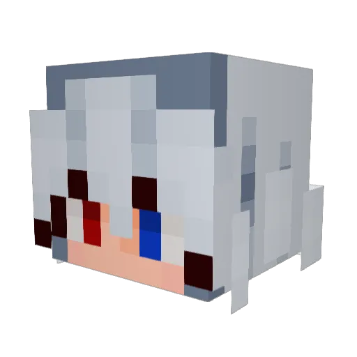 trapshot Minecraft avatar head, 3D render