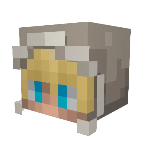 trashPumala Minecraft avatar head, 3D render