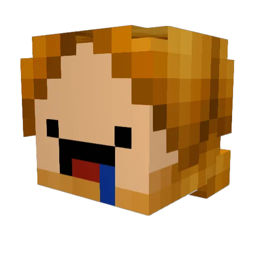 trash_handler Minecraft avatar head, 3D render