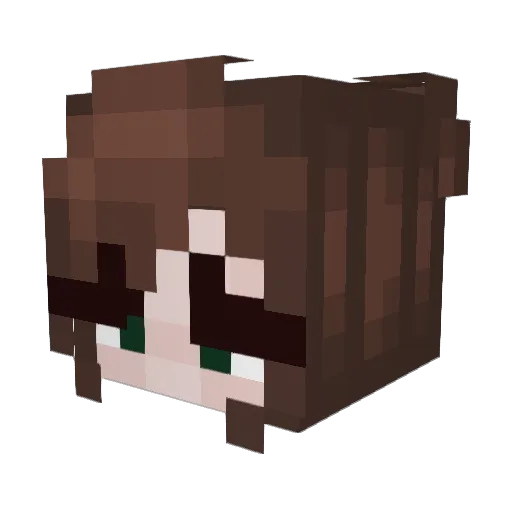 trashasara Minecraft avatar head, 3D render