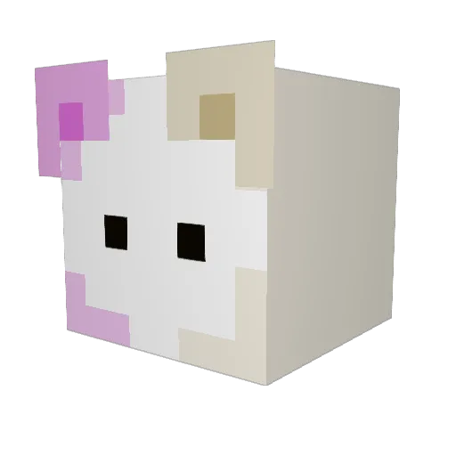 trashkandii Minecraft avatar head, 3D render