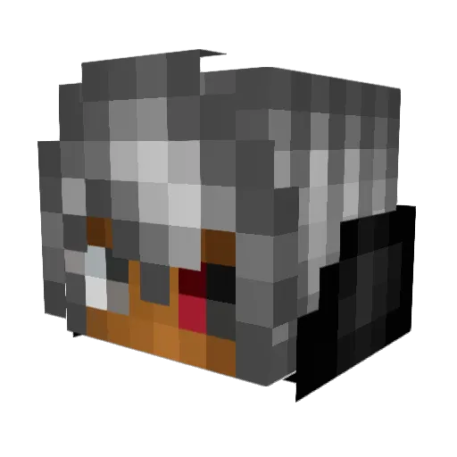 trashorigami Minecraft avatar head, 3D render